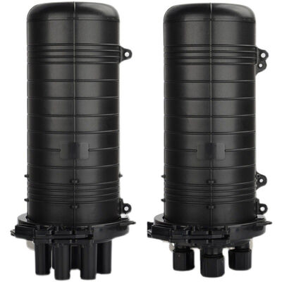 Giunto di giunzione per fibra ottica a cupola IP68 impermeabile per esterni, 96 fibre, 1 ingresso 4 uscite con adattatori