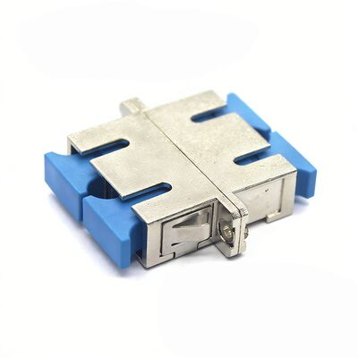 LC PC Duplex OM3 MM FTTH Inner Shutter Flange Adapter per reti di fibra ottica sicure