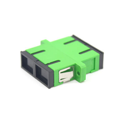 SC APC Duplex Fiber Optic Adapter con flange - perdita di inserimento di 0,2 dB, durata di 500 cicli, impermeabile per sistemi CATV