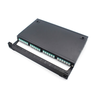 19 pollici Rack montato 1U Altezza MPO-LC 96 Fibre Fiber Patch Panel per data center ad alta densità