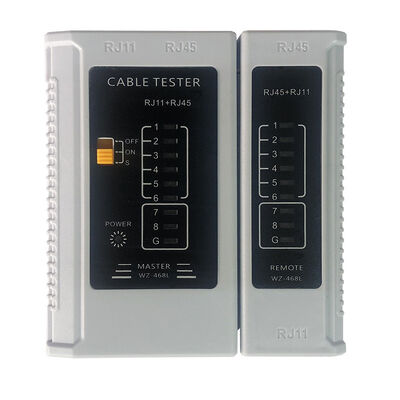 Testatore di cavi di rete in plastica ABS Cat5, Cat5e, Cat6, Cat6A, RJ45 RJ11